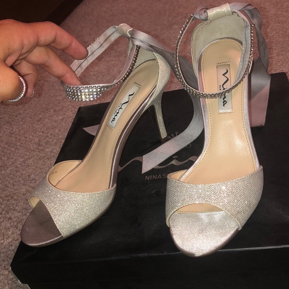 Silver Nina dress shoes